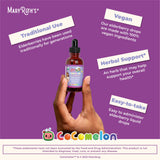 MARYRUTH'S botella de 1 fl oz demostrando tamaño compacto