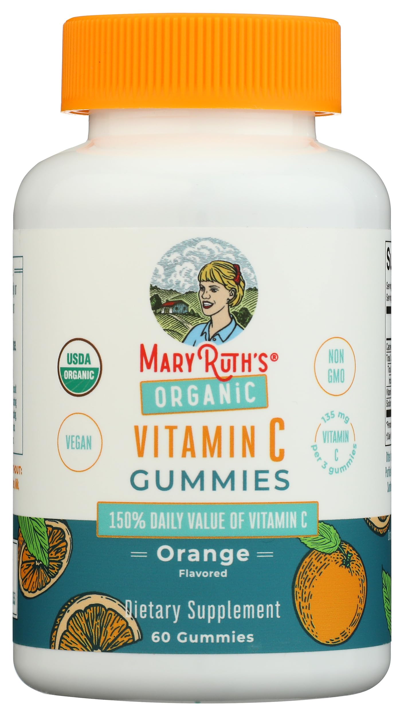 MARYRUTH'S etiqueta con sellos orgánicos y Non-GMO, garantía de transparencia