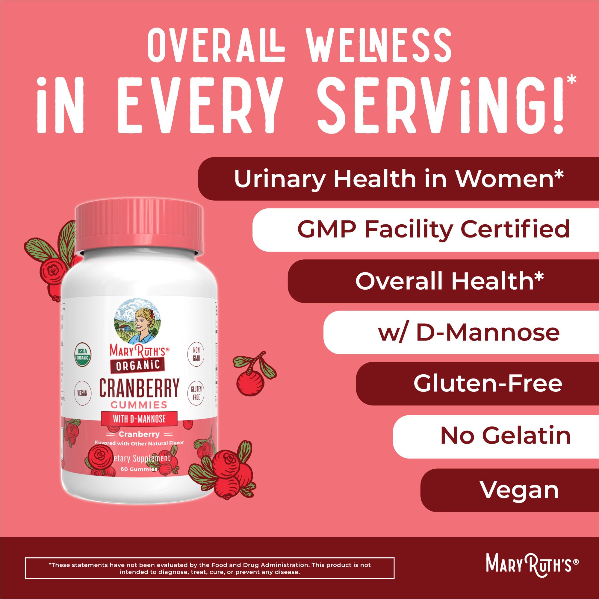 MARYRUTH'S etiqueta nutricional ampliada con información de ingredientes