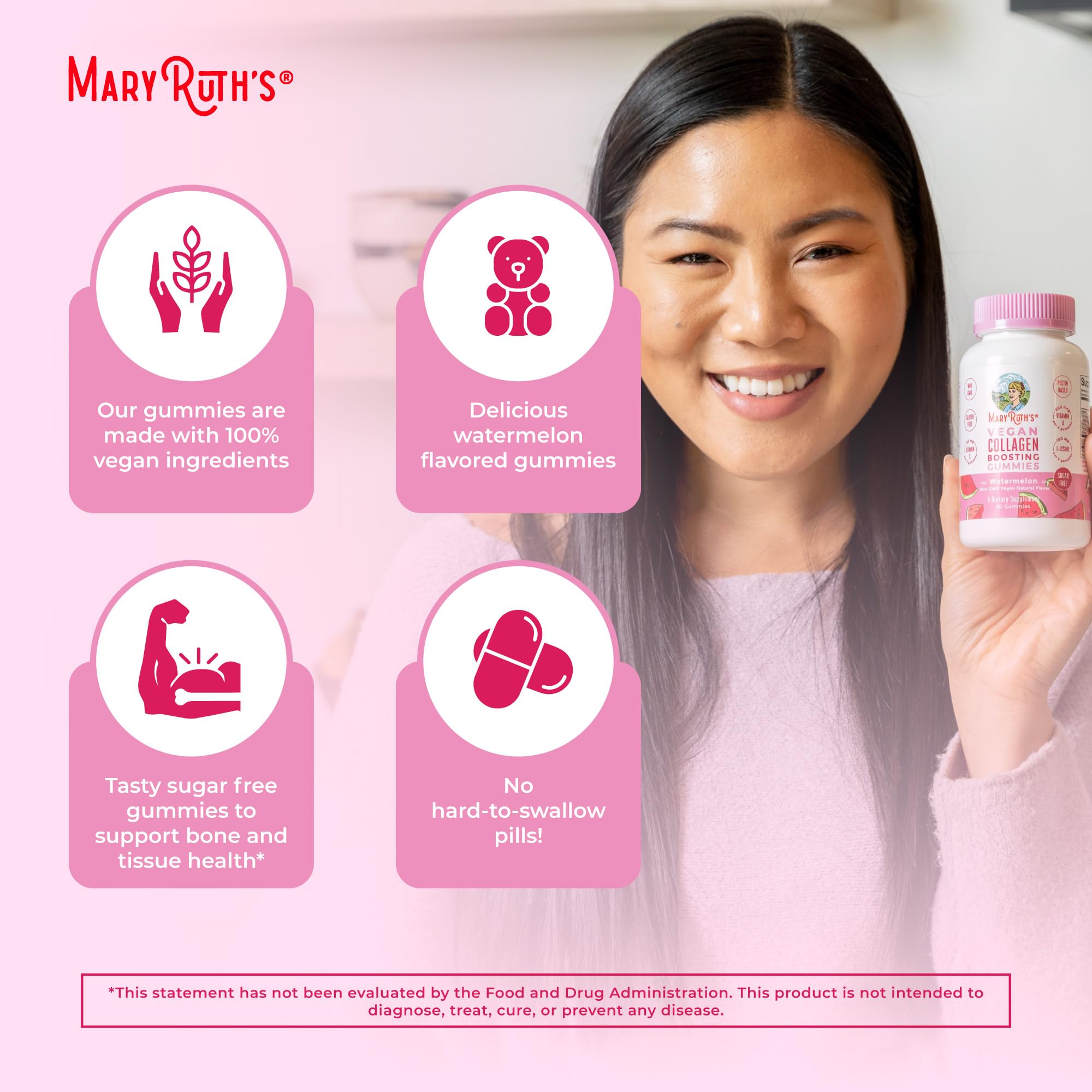 MARYRUTH'S etiqueta nutricional explicando ingredientes y dosis