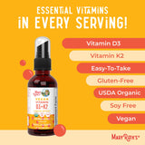 MARYRUTH'S etiqueta con ingredientes y certificación USDA Organic visible