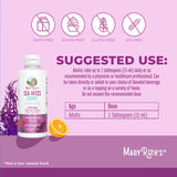 MARYRUTH'S etiqueta con ingredientes clave y lecturas claras