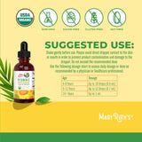 MaryRuth's etiqueta de ingredientes orgánicos y lista de beneficios