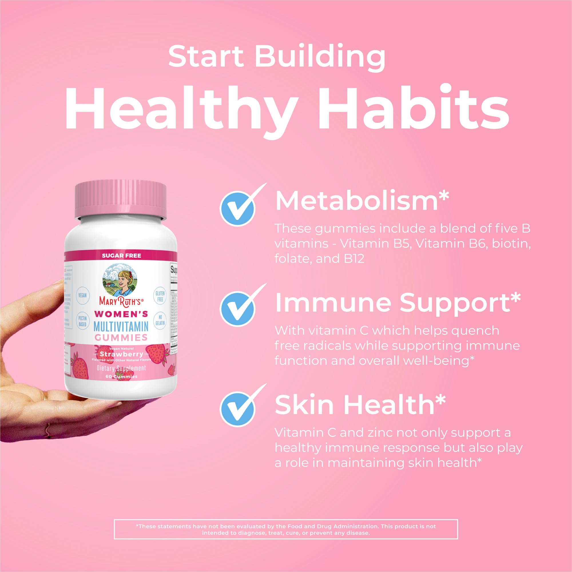MARYRUTH'S etiqueta nutricional legible con ingredientes y dosis