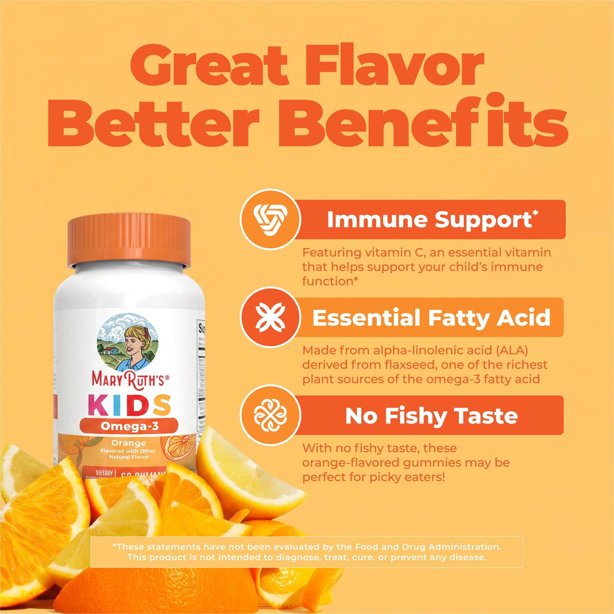 MARYRUTH'S etiqueta nutricional destacando ALA y vitamina C