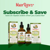 MARYRUTH'S etiqueta nutricional mostrando cepas y dosis claras