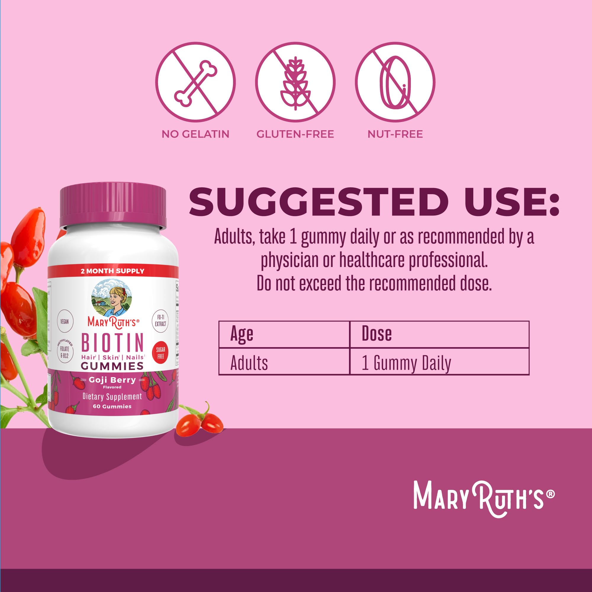 MARYRUTH'S gominolas en mano para apreciar tamaño y porción fácil