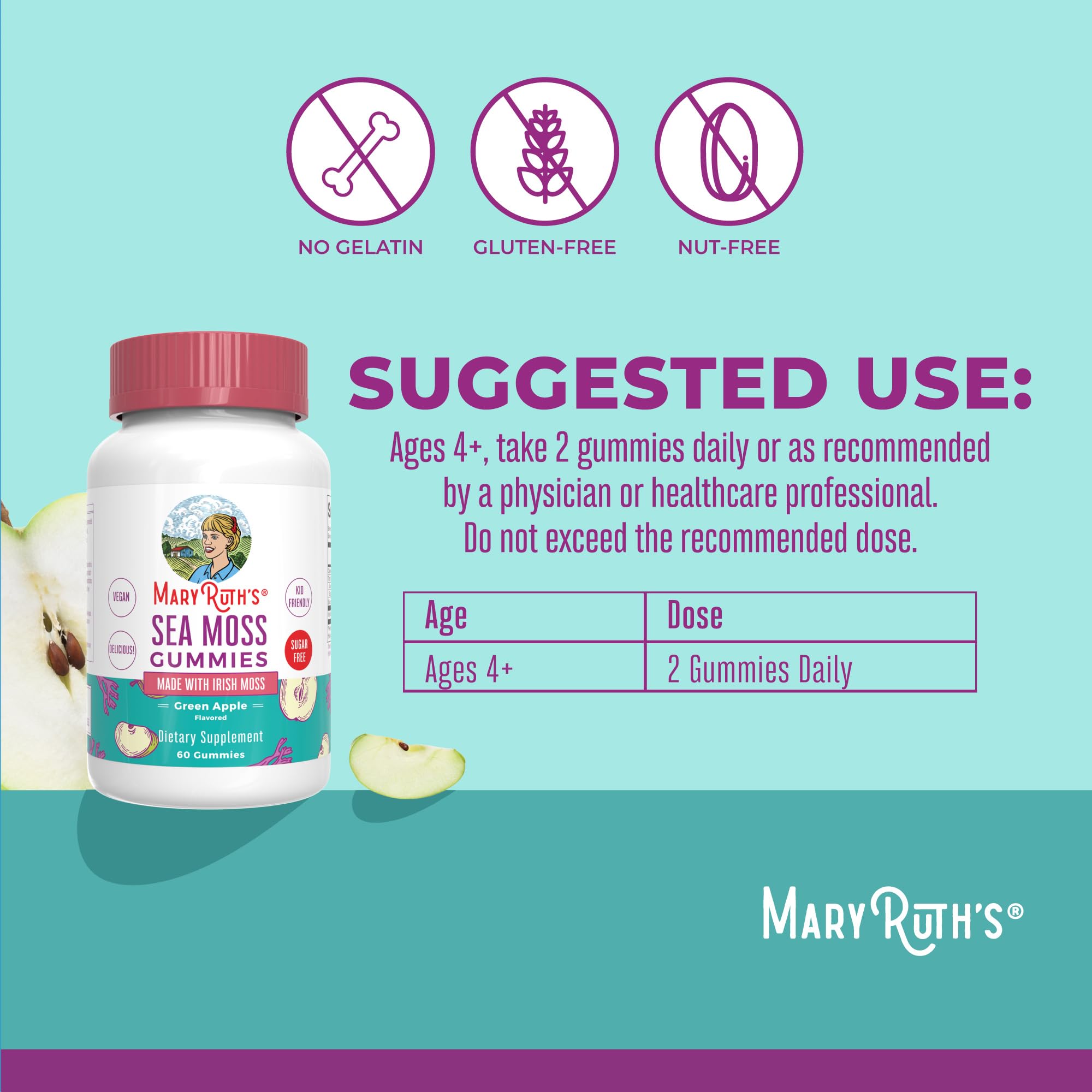 MARYRUTH'S gomita en mano para comparar tamaño y facilidad consumo