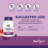 MaryRuth's gomitas en la mano para comparar tamaño y porción conveniente