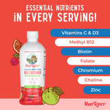MaryRuth's ingredientes clave como elderberry y zinc en foco, aporte antioxidante