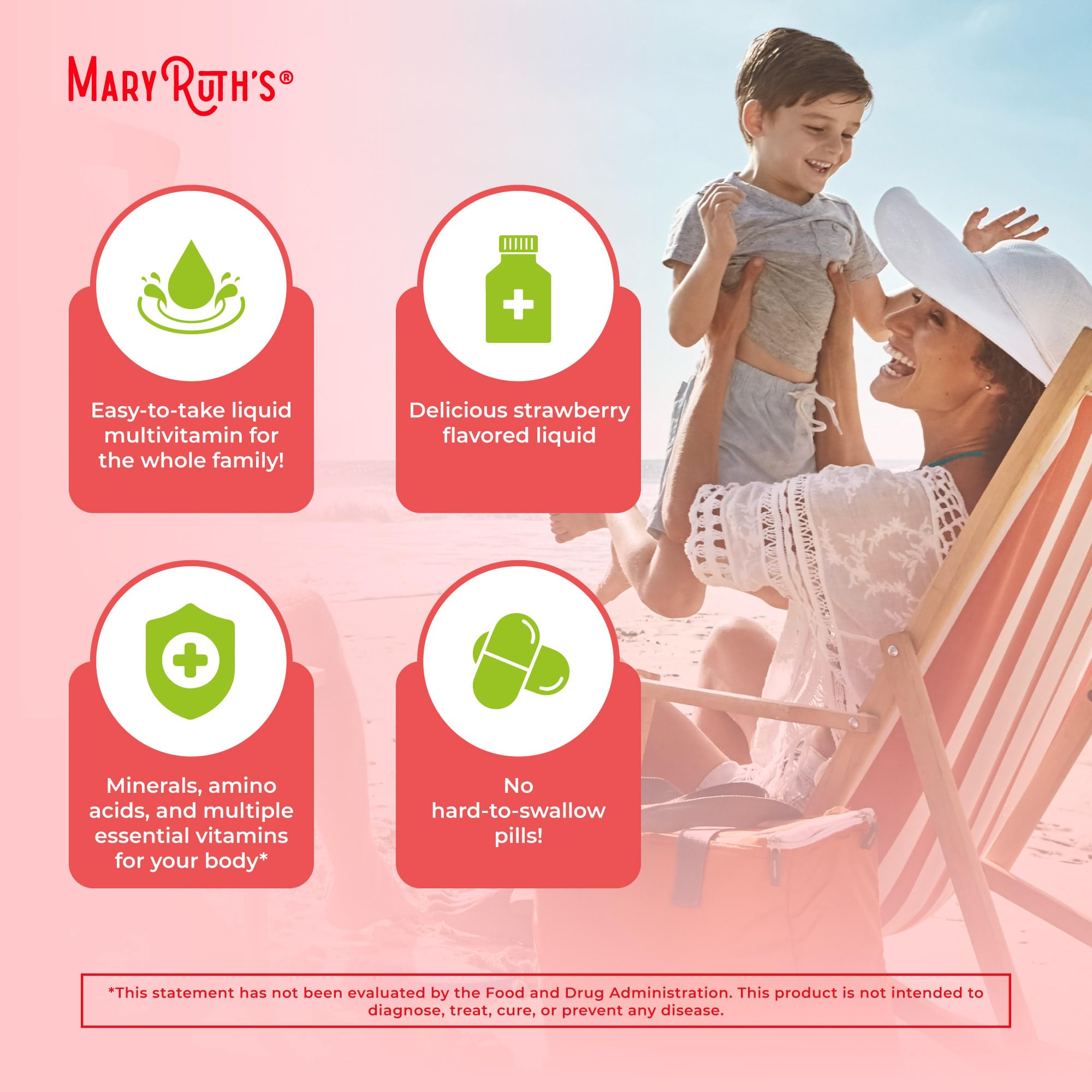 MaryRuth's ingredientes con elderberry ilustrando soporte antioxidante