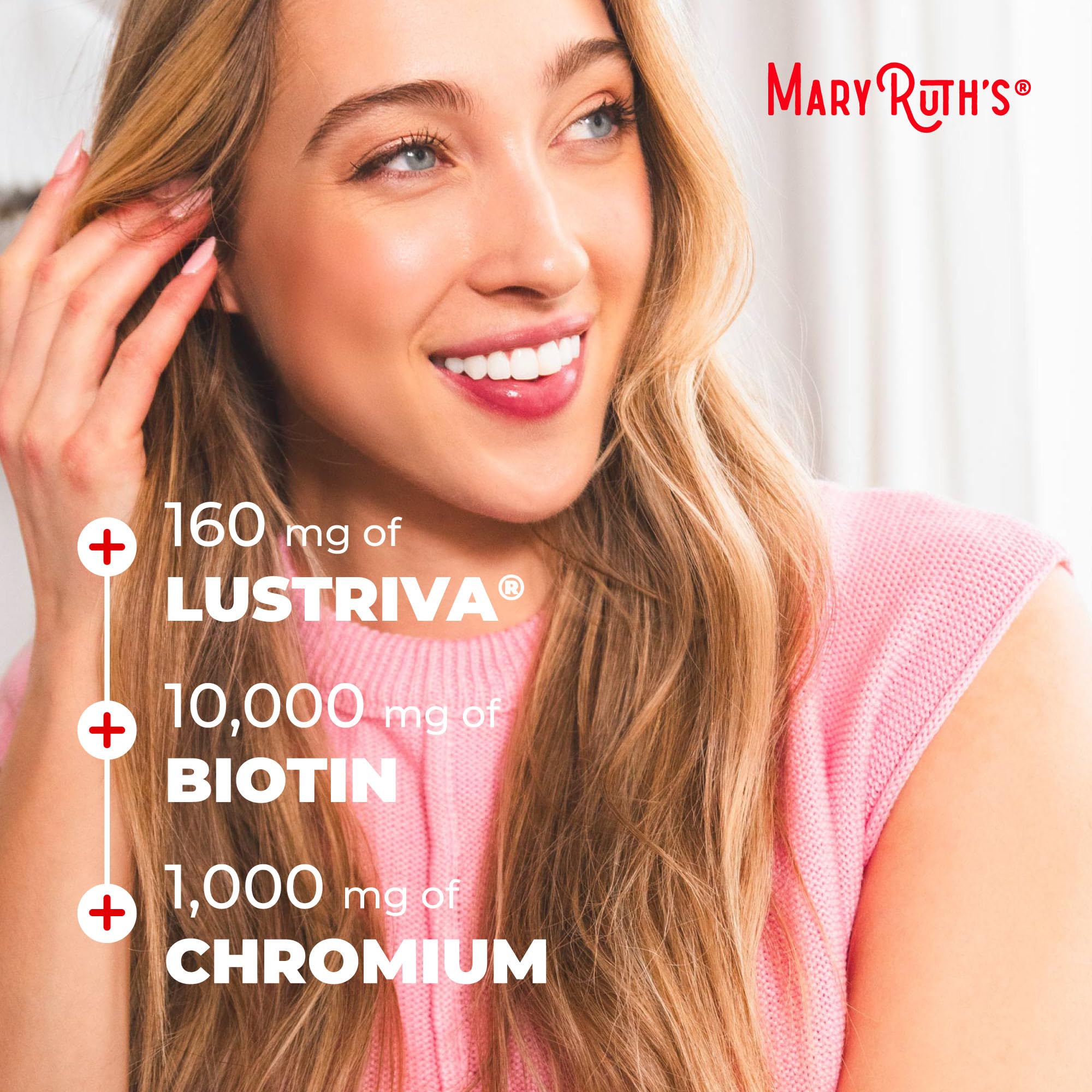 MARYRUTH'S primeros planos de ingredientes clave para transparencia