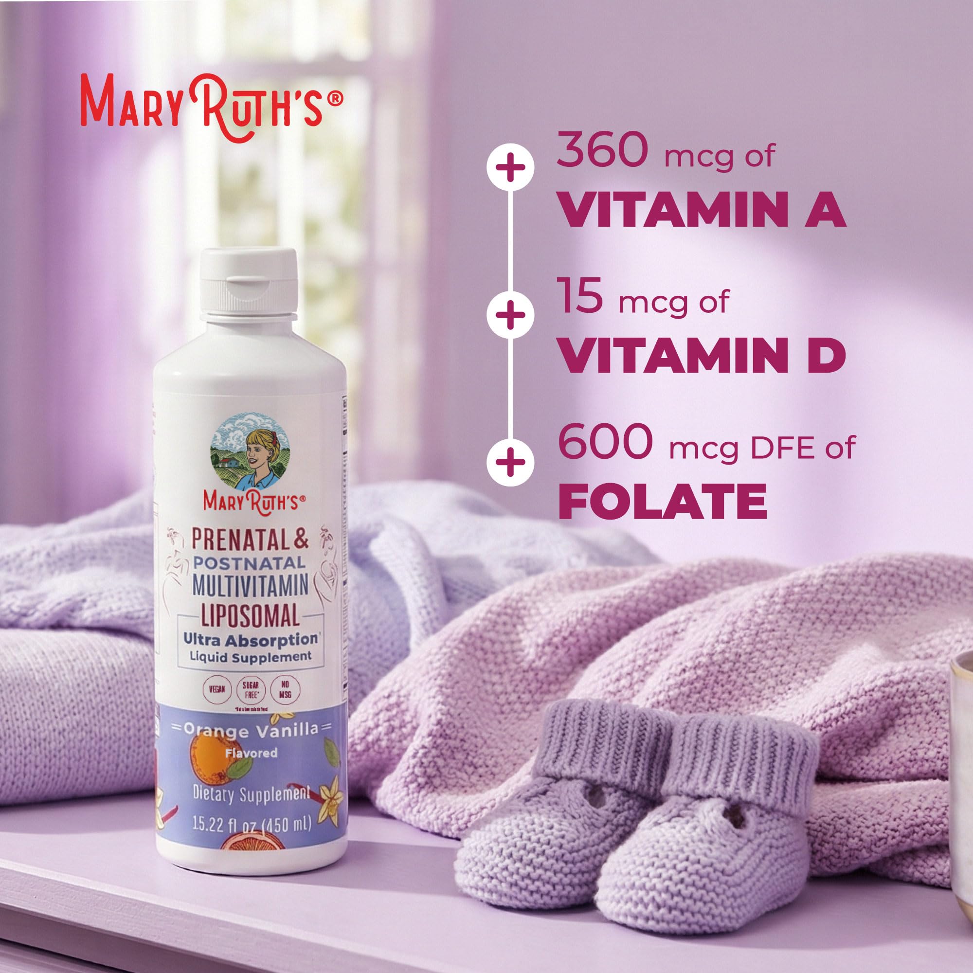 MARYRUTH'S etiqueta con lista de ingredientes y beneficios apto para dietas especiales