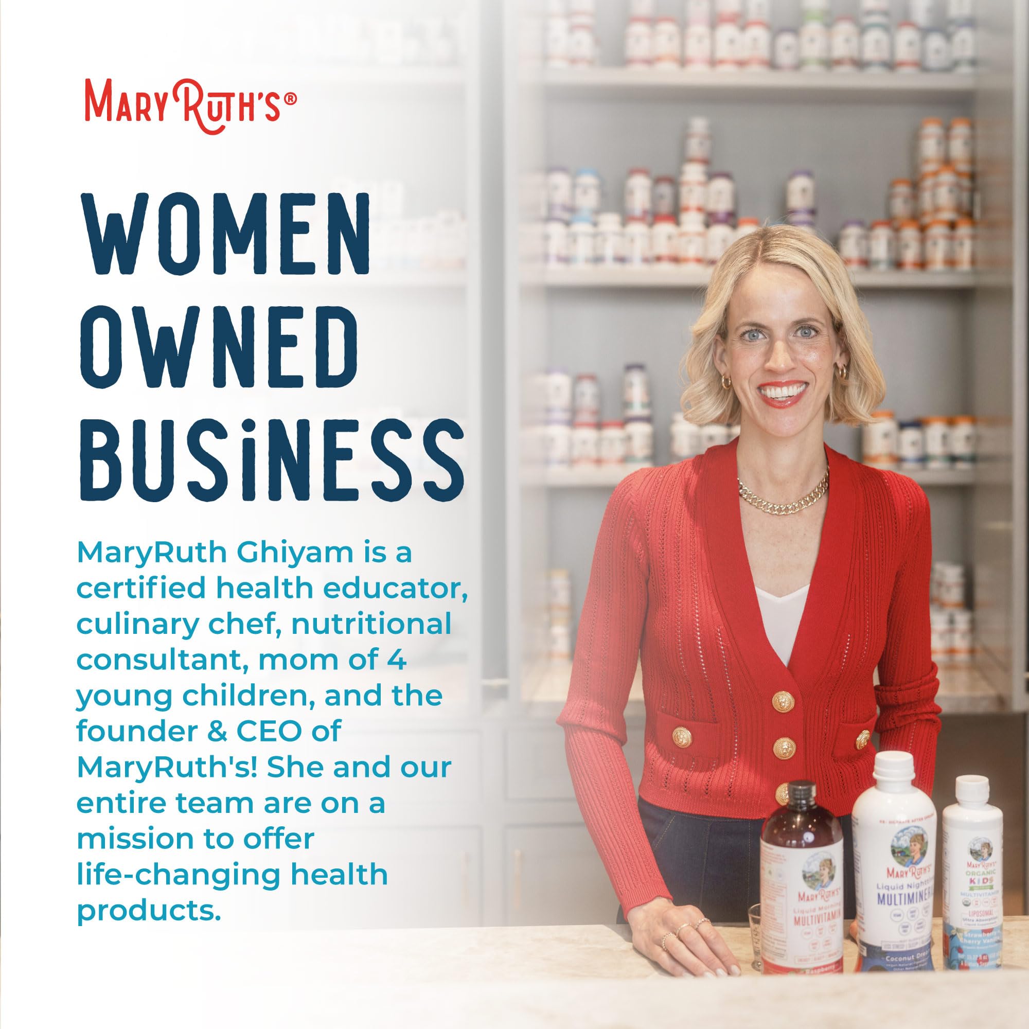 MARYRUTH'S ingredientes clave resveratrol y CoQ10 para apoyo antioxidante
