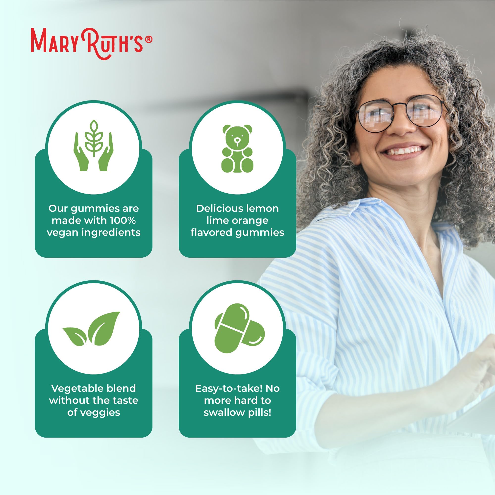 MaryRuth's gomitas servidas en plato como alternativa sabrosa a verduras