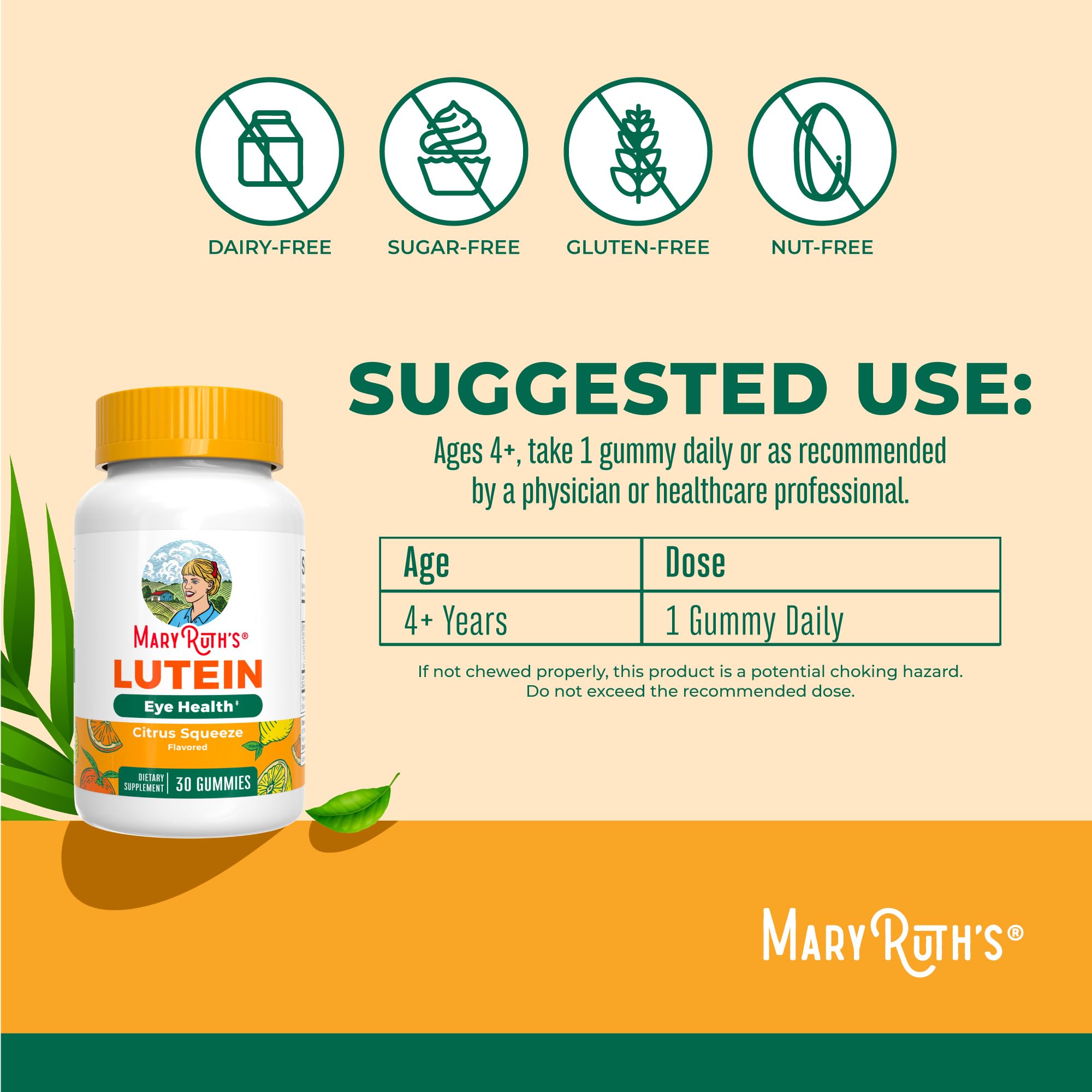 MARYRUTH'S primer plano textura de gominola sabor cítrico sensación agradable
