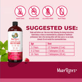 MARYRUTH'S gota de multivitamínico textura líquida y color frambuesa para toma agradable