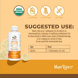 MaryRuth's líquido liposomal en cuchara, textura apta para mezclar