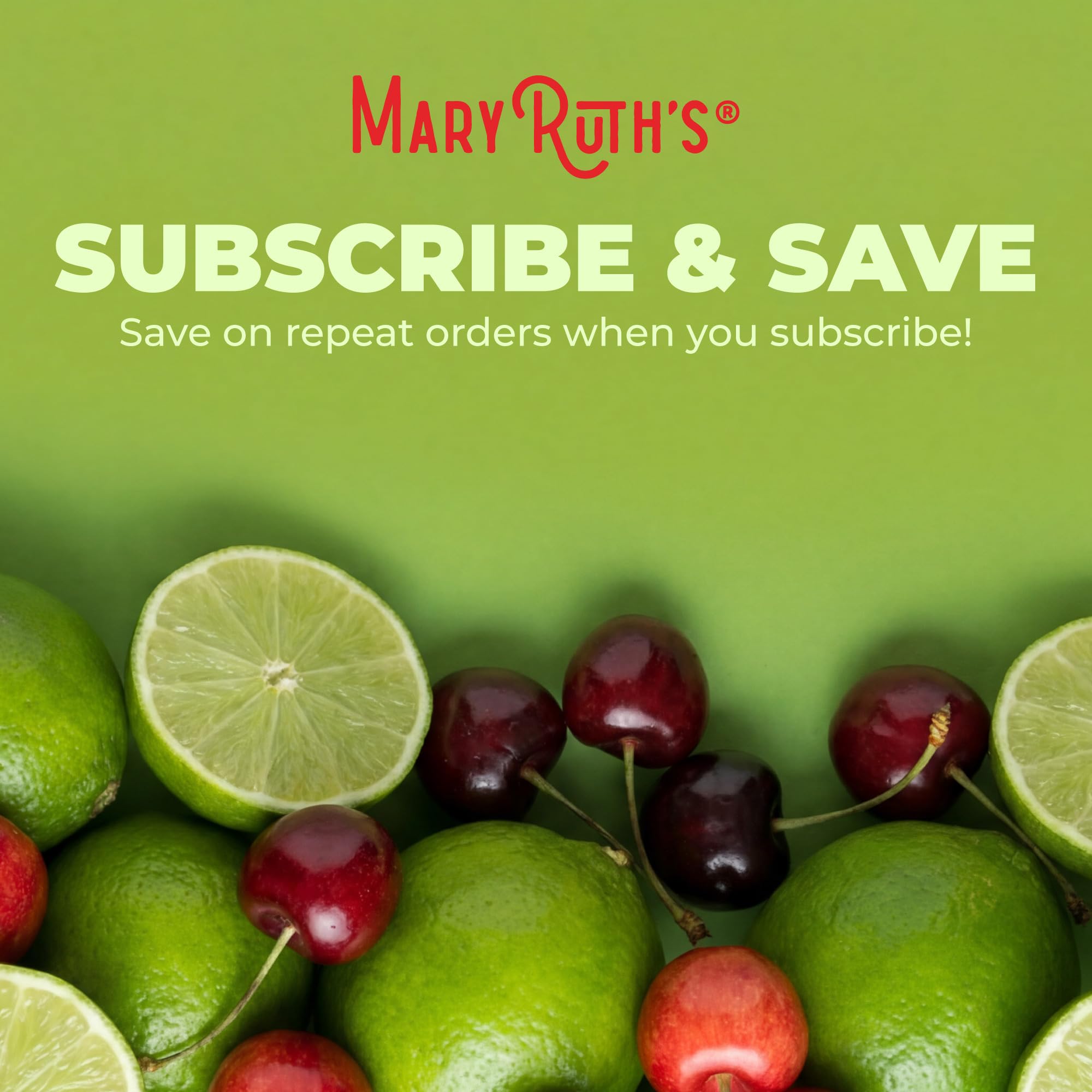 MARYRUTH'S mezcla en batido verde para añadir fibra sin cambio de sabor