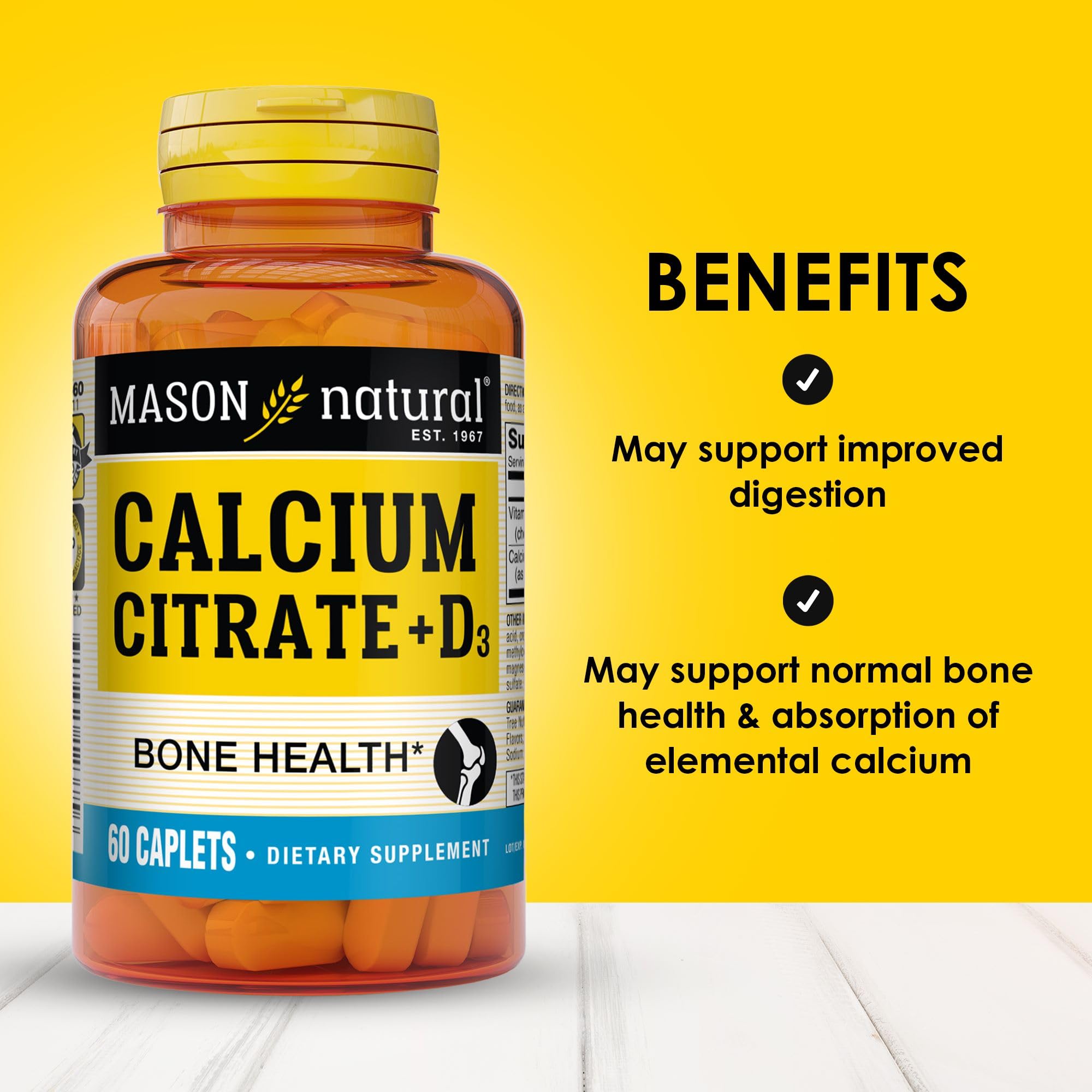 MASON NATURAL primer plano de caplet fácil de tragar que destaca absorción