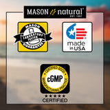 MASON NATURAL comparación de tamaño con monedas para referencia práctica