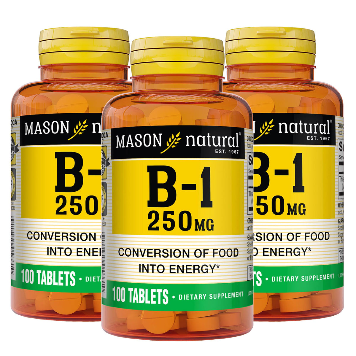 MASON NATURAL frente del producto con etiqueta clara y beneficio energético