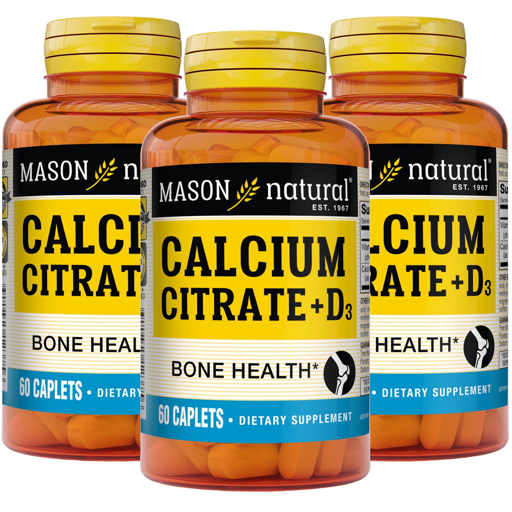 MASON NATURAL frasco frontal mostrando etiqueta y beneficio de suministro de 6 meses