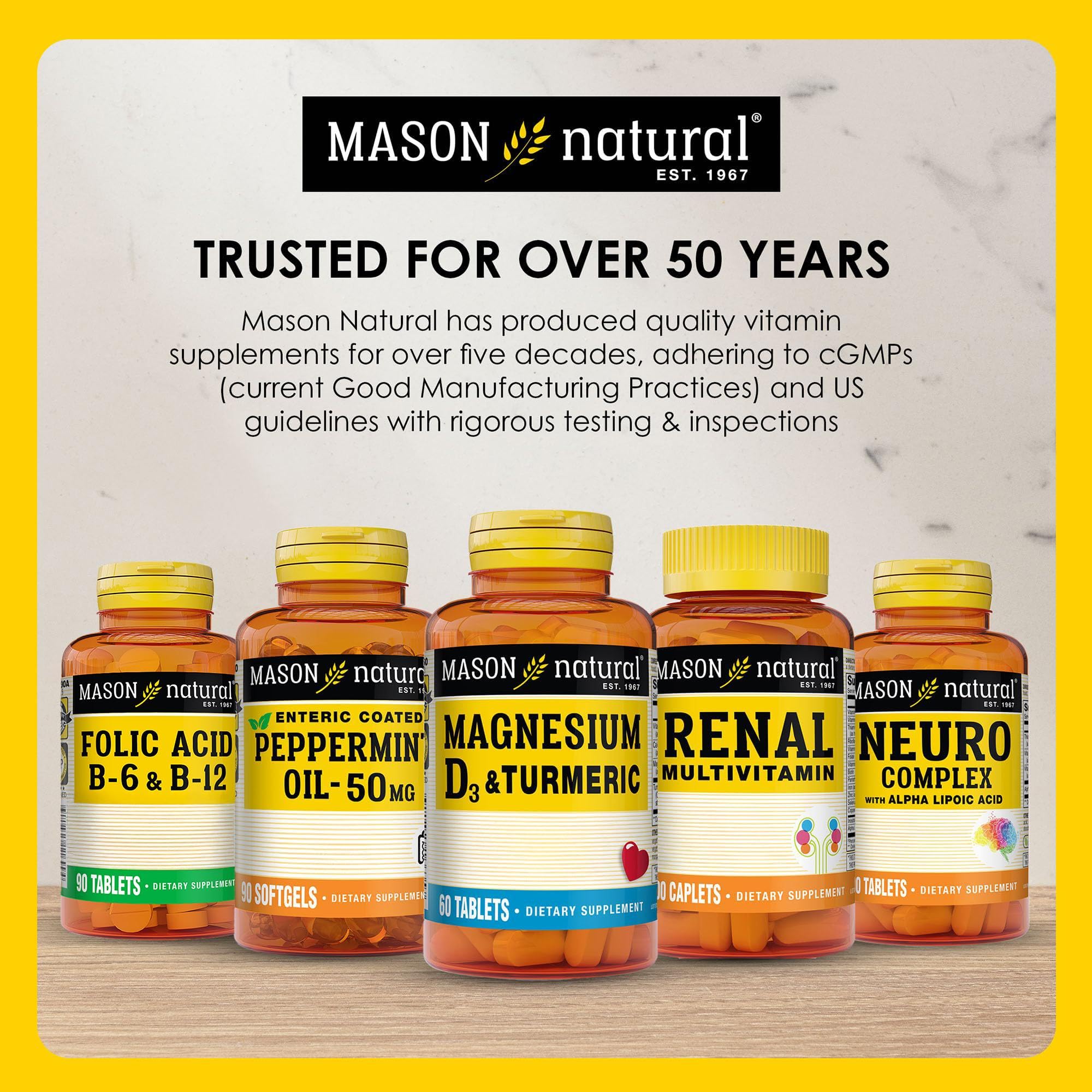 MASON NATURAL ilustración de levadura y hígado resaltando ingredientes clave