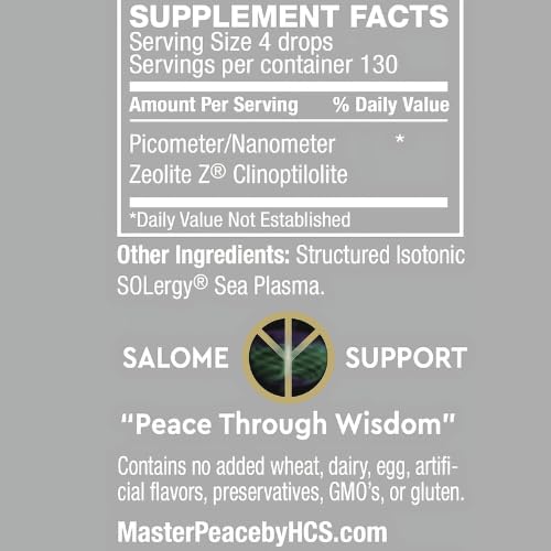 MasterPeace primer plano de la suspensión ultrafina de clinoptilolita