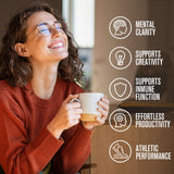 MATCHA DNA etiqueta con lista de ingredientes y certificaciones visibles