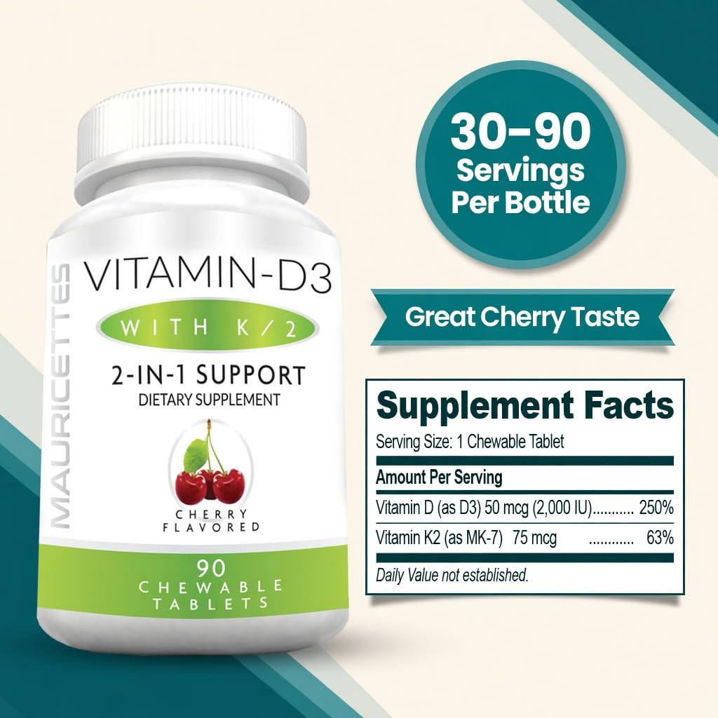 Mauricettes etiqueta nutricional legible con información de D3 y K2