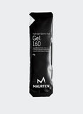Maurten gel 160 frente del empaque que muestra 40 g carbohidratos y beneficio de alta energía