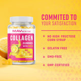 MAV NUTRITION etiqueta de ingredientes con colágeno y biotina destacados