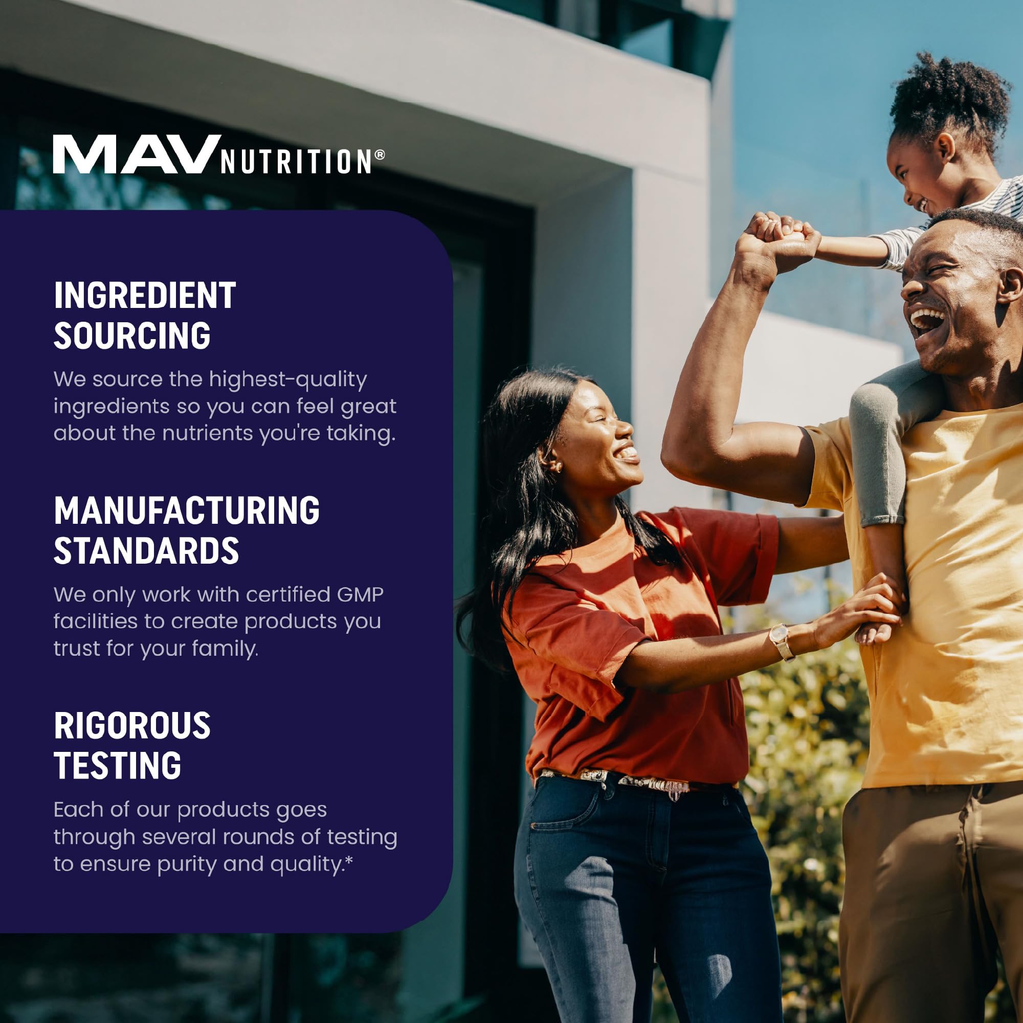 MAV NUTRITION frasco abierto con gomitas visibles demostrando contenido
