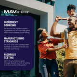 MAV NUTRITION gomitas fresa sobre fondo atractivo para apetito infantil