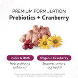 MAV NUTRITION arándanos y prebióticos resaltando apoyo urinario