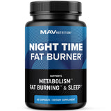 MAV NUTRITION frasco frontal mostrando diseño y beneficio para dormir