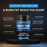 MAV NUTRITION detalle de cápsulas que facilita la toma nocturna