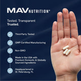 MAV NUTRITION envase y embalaje destacando presentación responsable