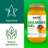 MAX FIT frasco en mano para comparación de tamaño y porción