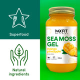 MAX FIT gel mezclado en batido verde, aporta versatilidad alimentaria