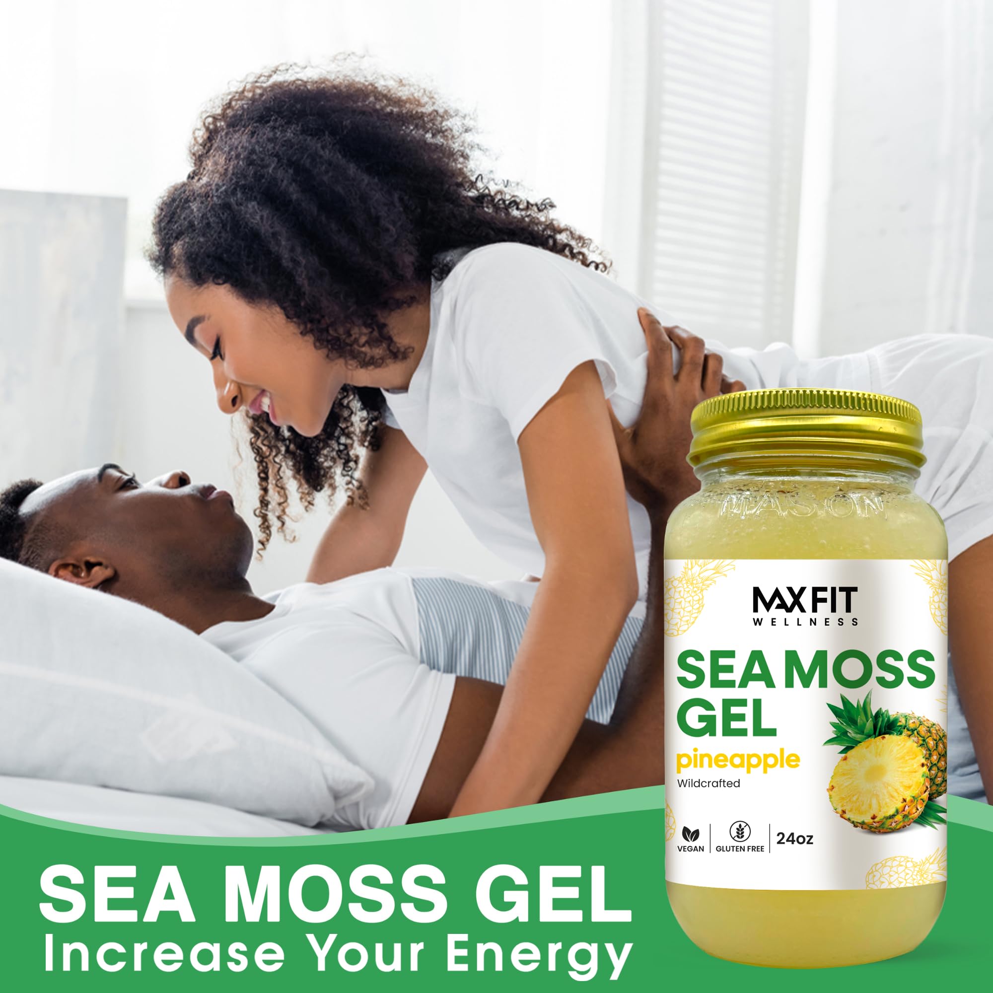 MAX FIT gel mezclado en smoothie para mayor cremosidad