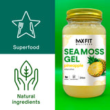 MAX FIT etiqueta con origen Saint Lucia y lista de minerales