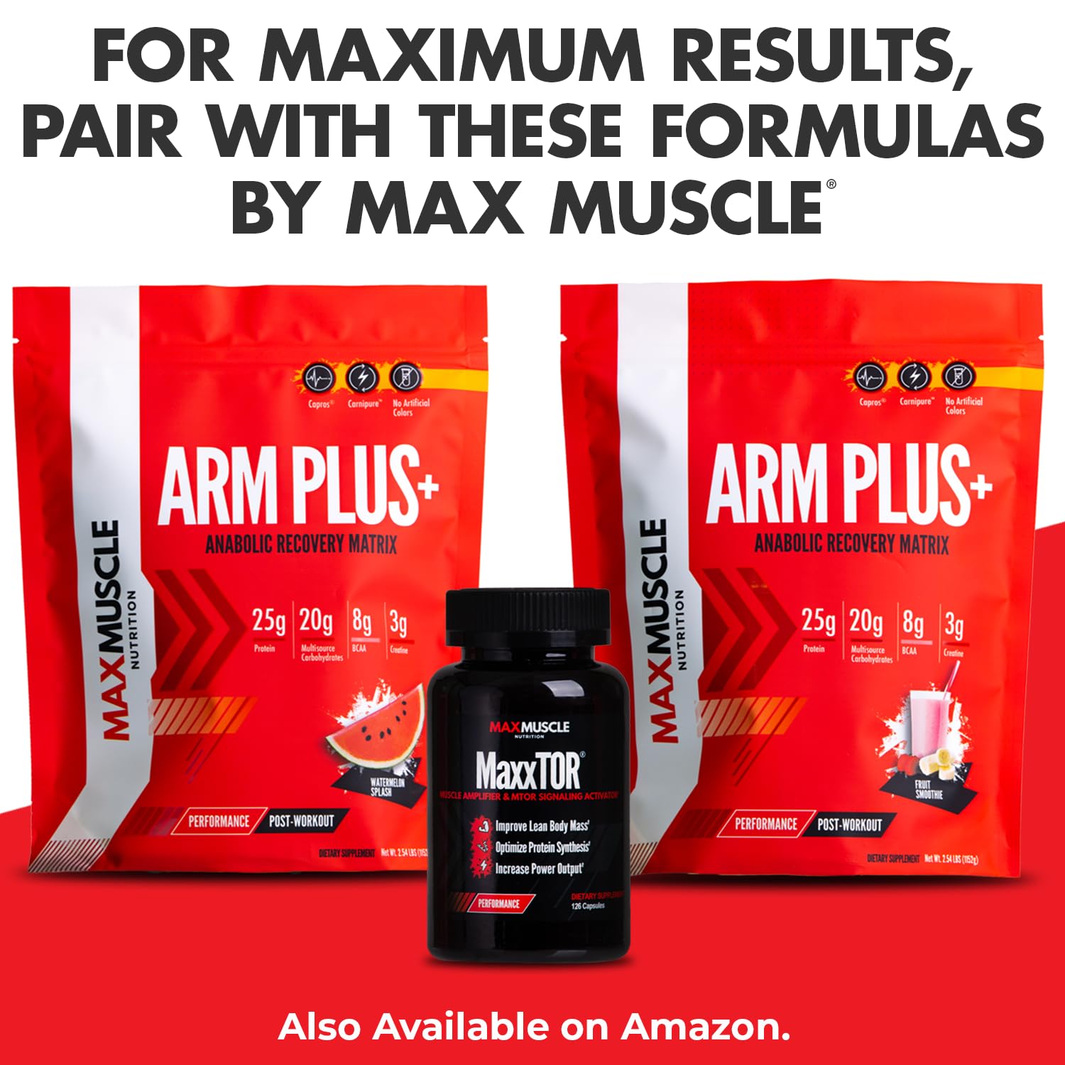 Max Muscle batido Maxpro Elite cerca de equipo de gimnasio mostrando uso post-entreno