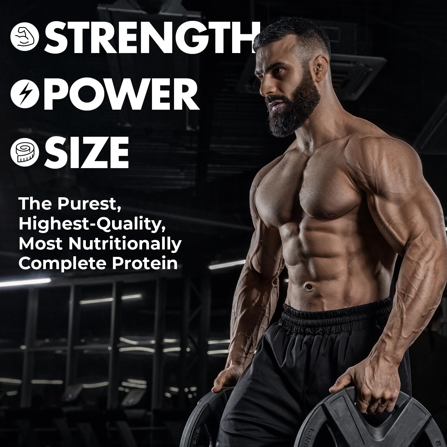 Max Muscle detalle de etiqueta nutricional Maxpro Elite informando BCAA y cero azúcar