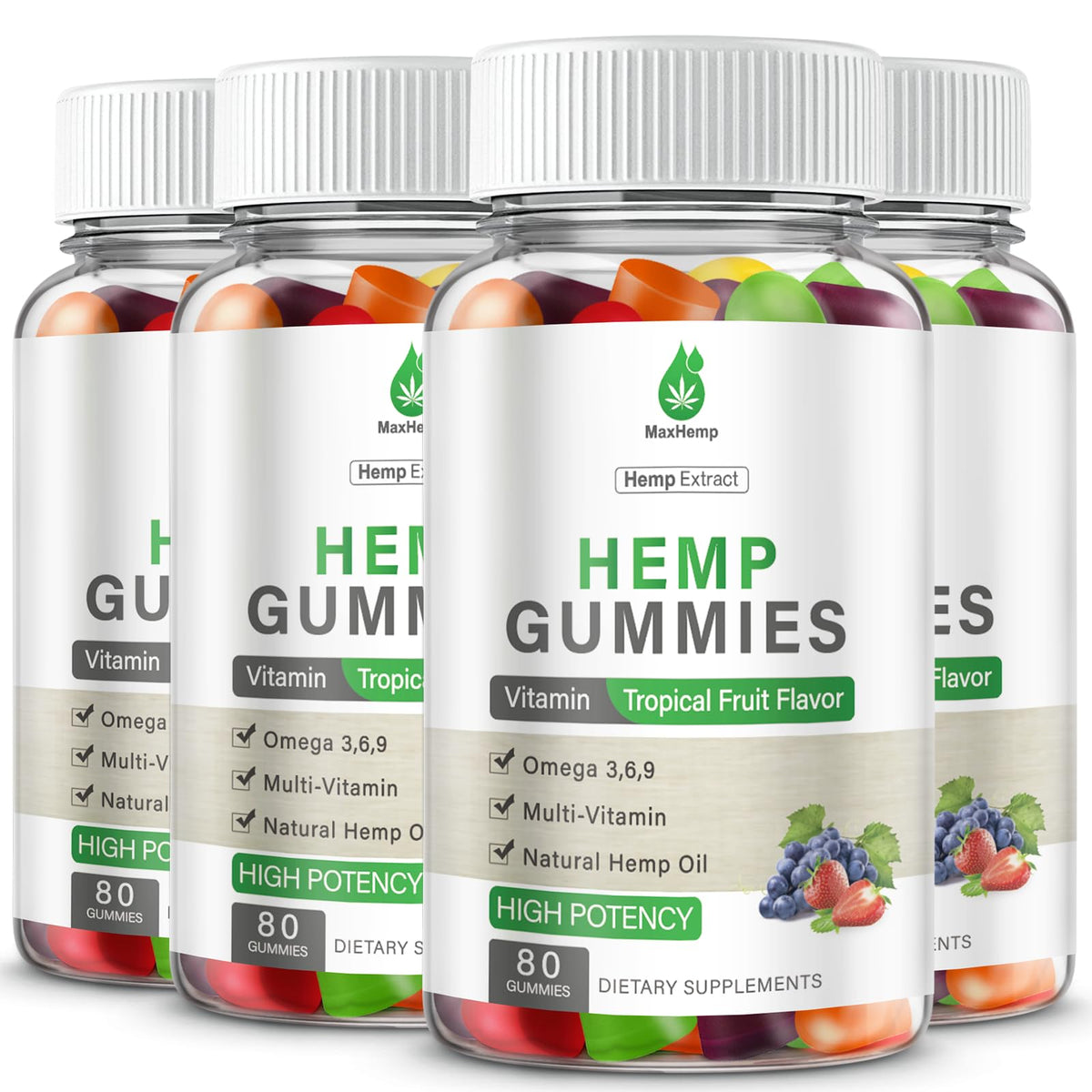 MaxHemp vista frontal del empaque con información clara y beneficio práctico