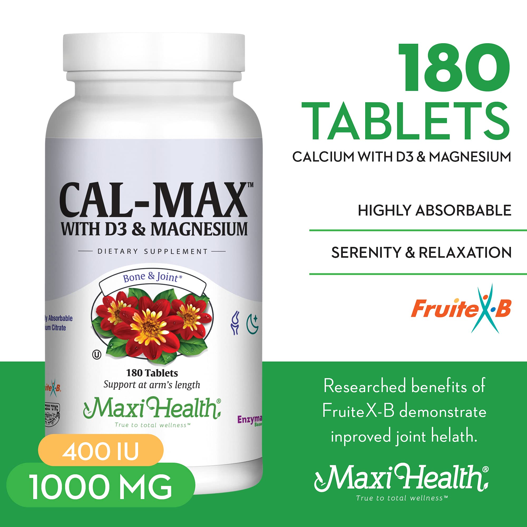 Maxi Health Cal Max detalle de tabletas mostrando textura y forma