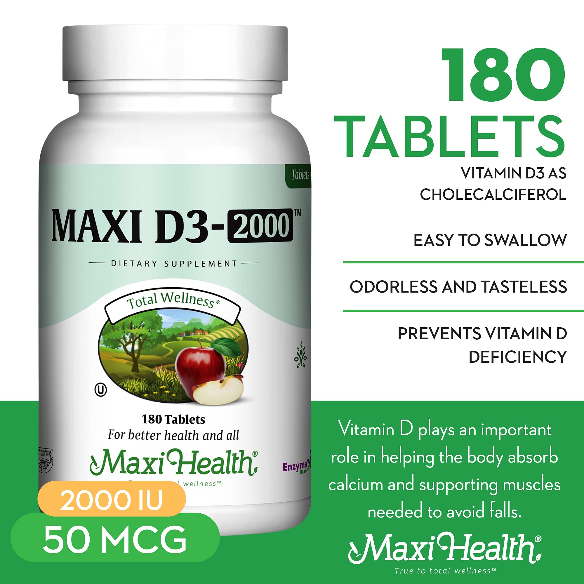 Maxi Health frasco abierto con tabletas facilitando la dosificación diaria