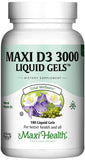 Maxi Health envase frontal mostrando 180 geles y beneficios clave