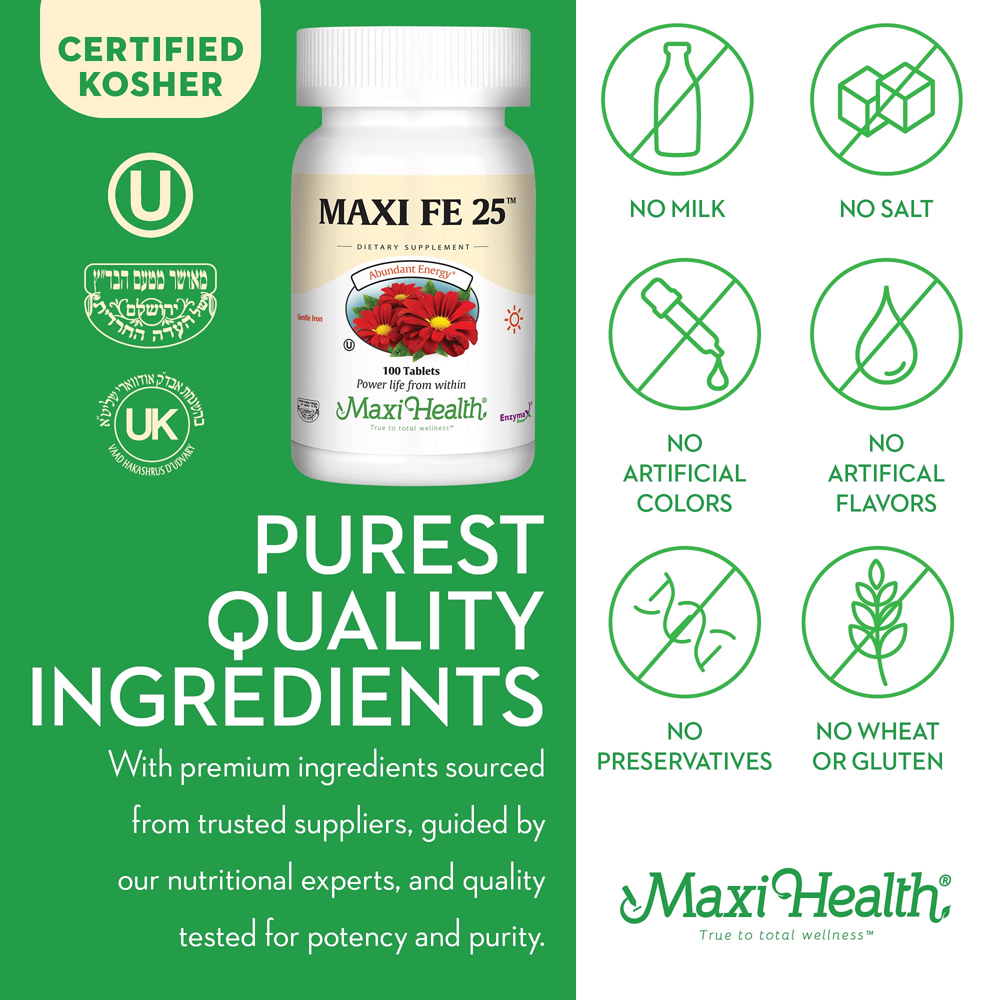 Maxi Health etiqueta con información nutricional clara y seguridad